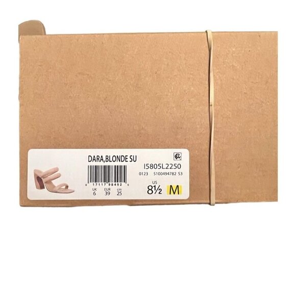 Vince Womens Tan Suede Strappy Open Toe Slip On Block Heel Sandals Sz 8.5 M New - Picture 8 of 14